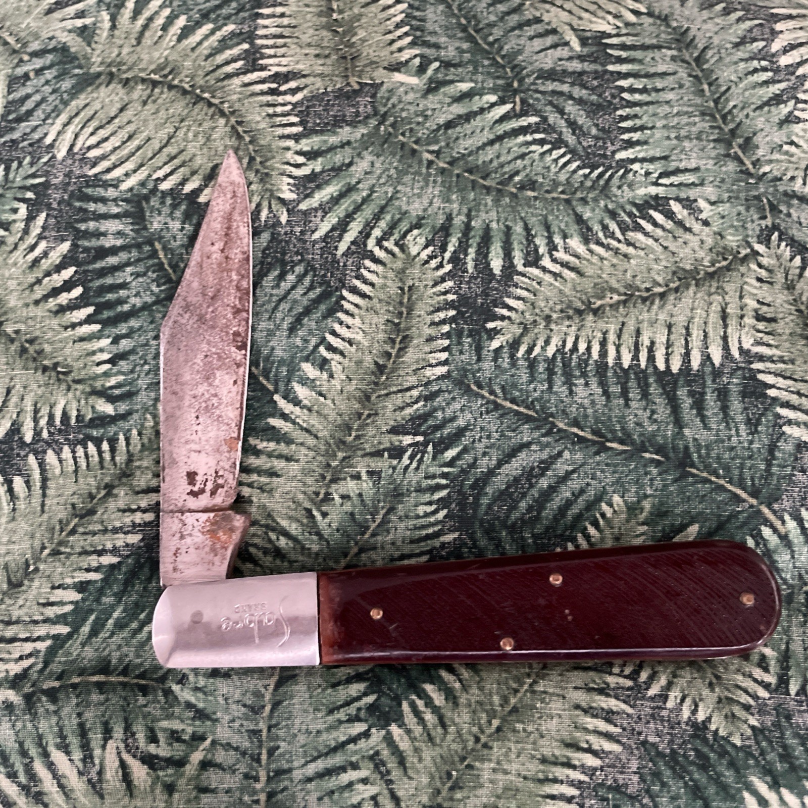 1970s Vintage 1 Blade ** SABRE - 629 *** Large Barlow Pocket Knife JAPAN