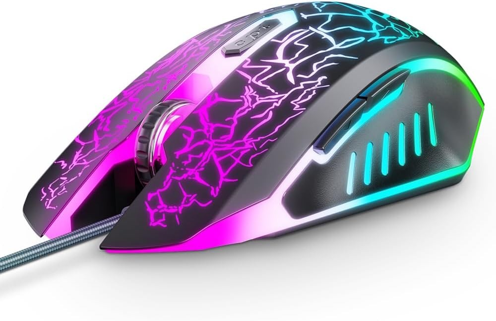 VersionTECH. Wired Gaming Mouse, Computer Mouse Ergonomic Mice with 7 LED Lights
