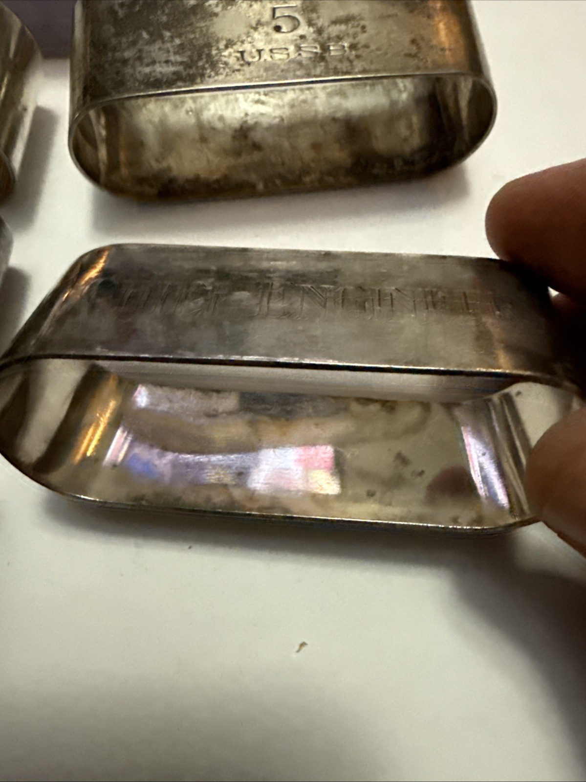 Rare Lot Of 7 INTERNATIONAL SILVER CO. USSB (US SHIPPING BOARD) NAPKIN RINGS