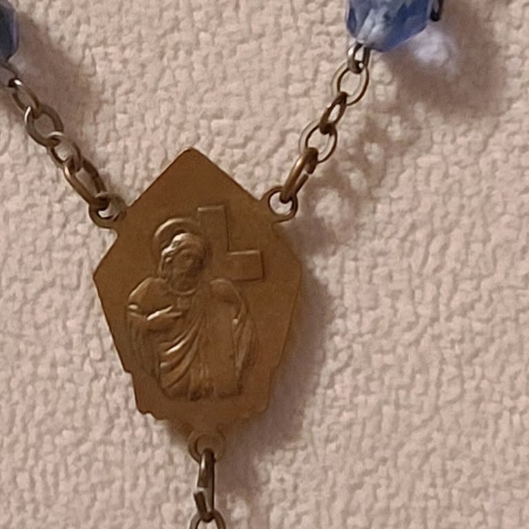 Inri Light Blue Beaded Rosery