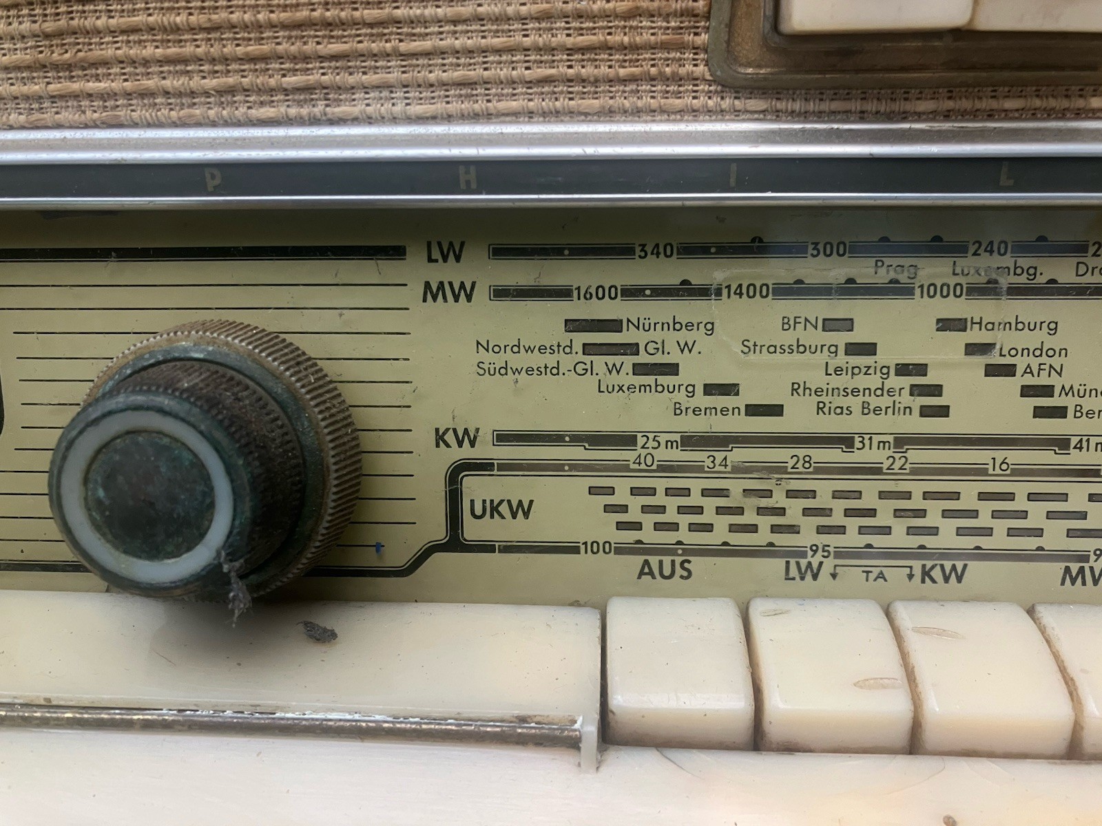 Vintage Philips Sagitta BD 363 A Wood Radio