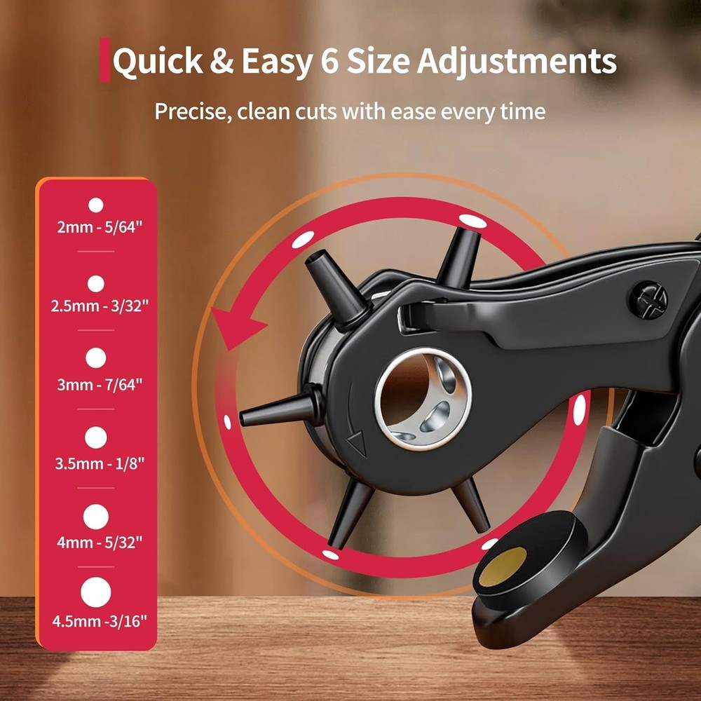Multi-Function Revolving Punch Tool - Craft Kit with Easy Maintenance Features