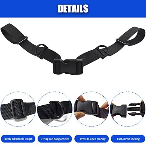 Tenalleys 2 Pieces Backpack Chest Strap Adjustable Chest Harness Backpack