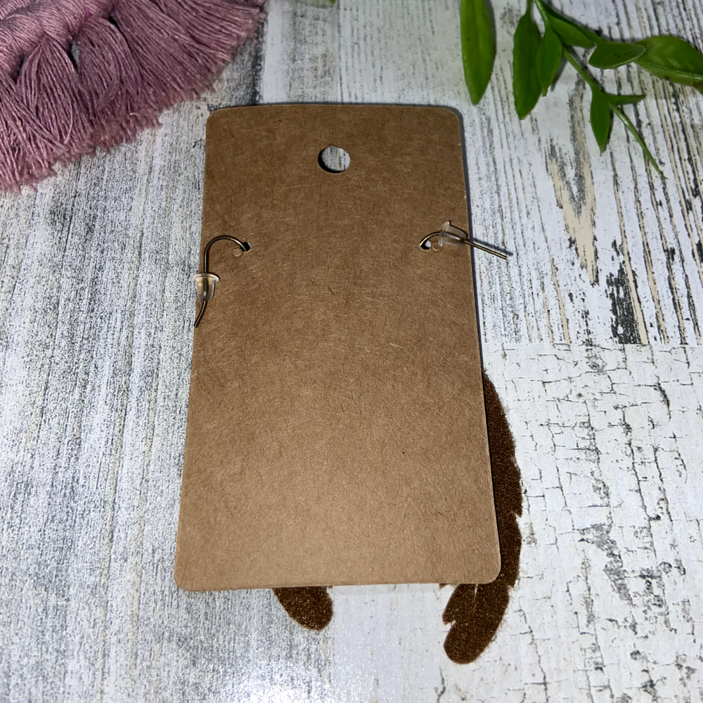 Handmade Boho Felt Feather Dangle Earrings