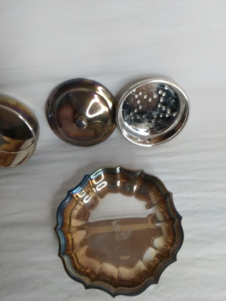 VTG Silver Chipendale Tea Strainer An Dish