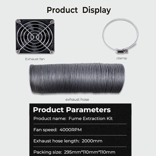 3D Printer Fan Extraction Kit for Ender, Enclosure with Fan Interface & Laser En