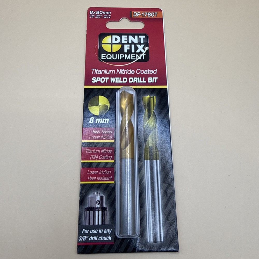 Dent Fix DF-1780T TITANIUM SPOT WELD DRILL BIT  8X80MM