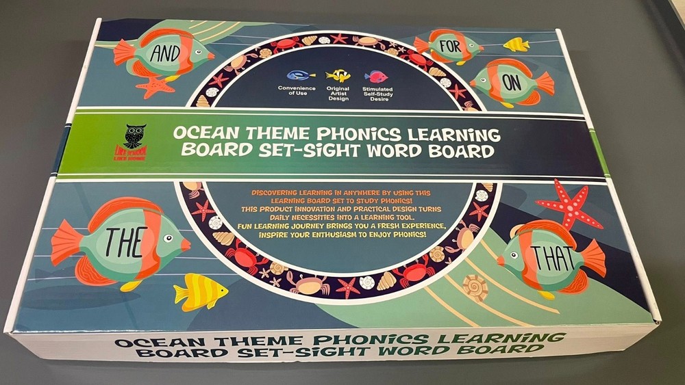 Ocean Theme Phonics Learning Board Sight Word Set -  Educational Homeschool