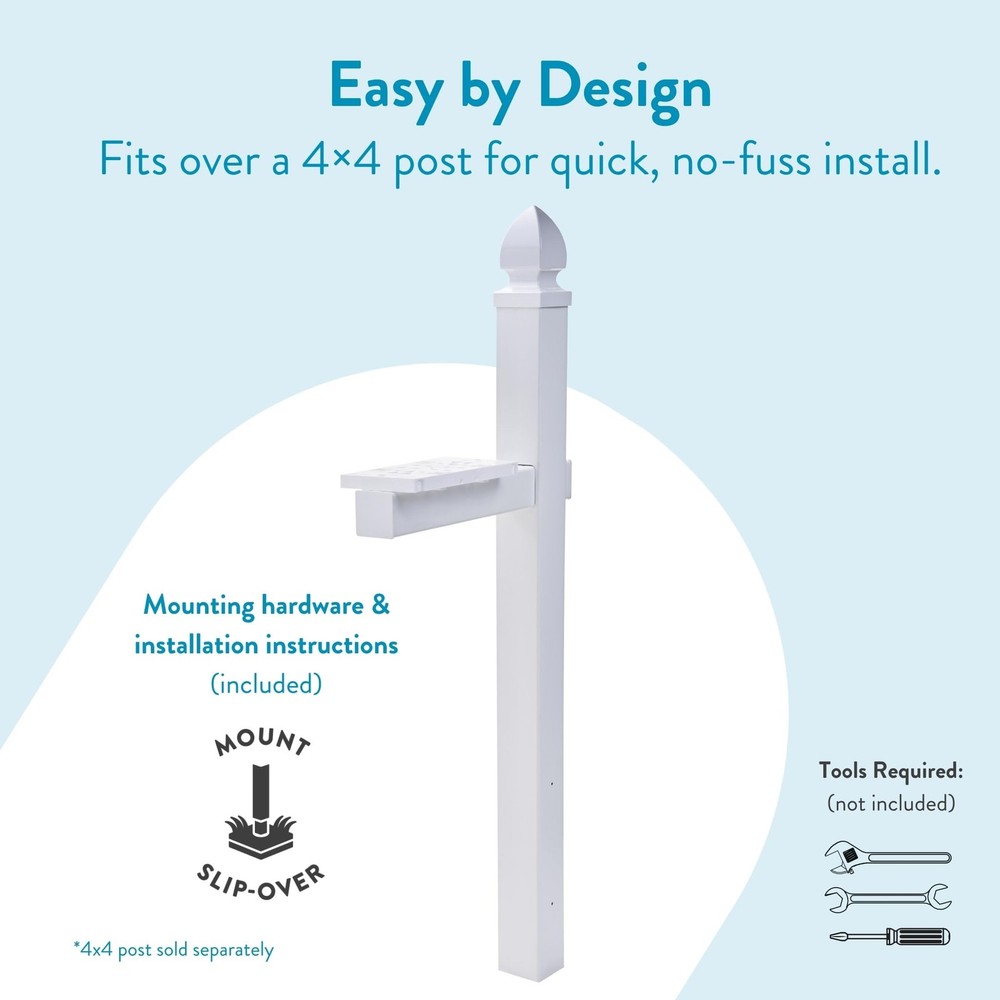 Architectural Mailboxes Whitley Plastic Mailbox Post, Compatibility Code A, B, C