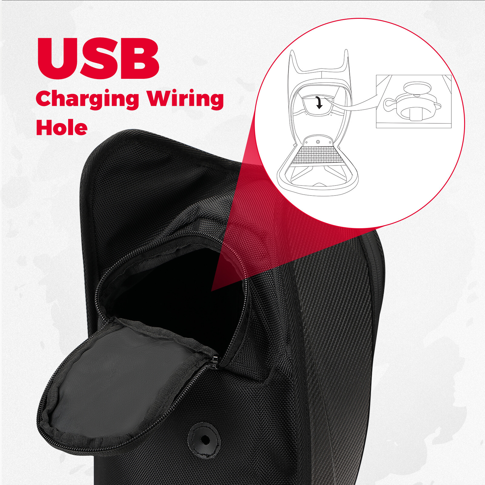 KEMIMOTO 2884992 Center Console Bag Storage For Polaris Slingshot SL S 2020-2023