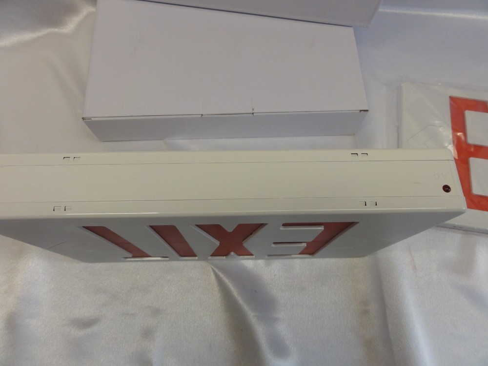 4 Exit Signs Emergency Light Compact Combo Double Single Face Battery Backup LED