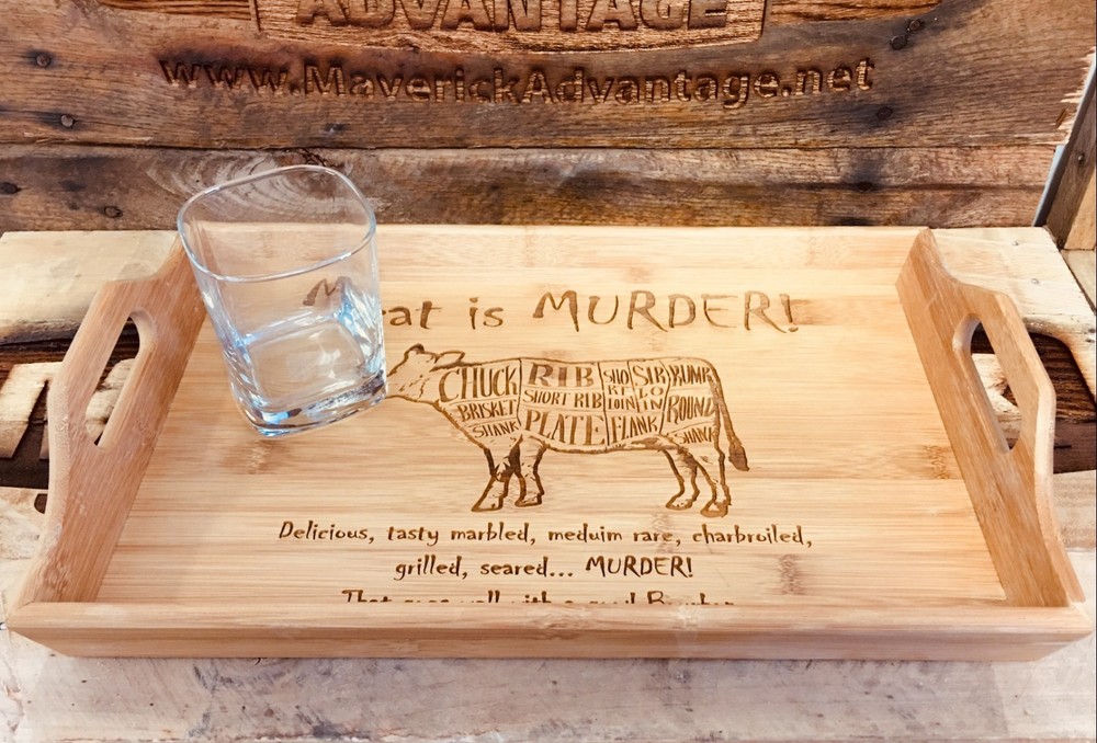Customizable Serving Tray, Wedding, Anniversary Gift, Bamboo Engraved