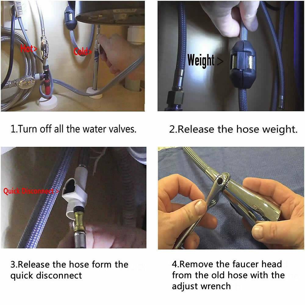 For 150259 Part | Pull Down Kitchen faucet replacement Hose(Chrome)