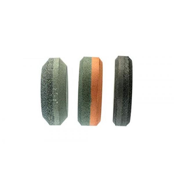3Pc/3" Double Sided Round Sharpening Stone - Puck Set