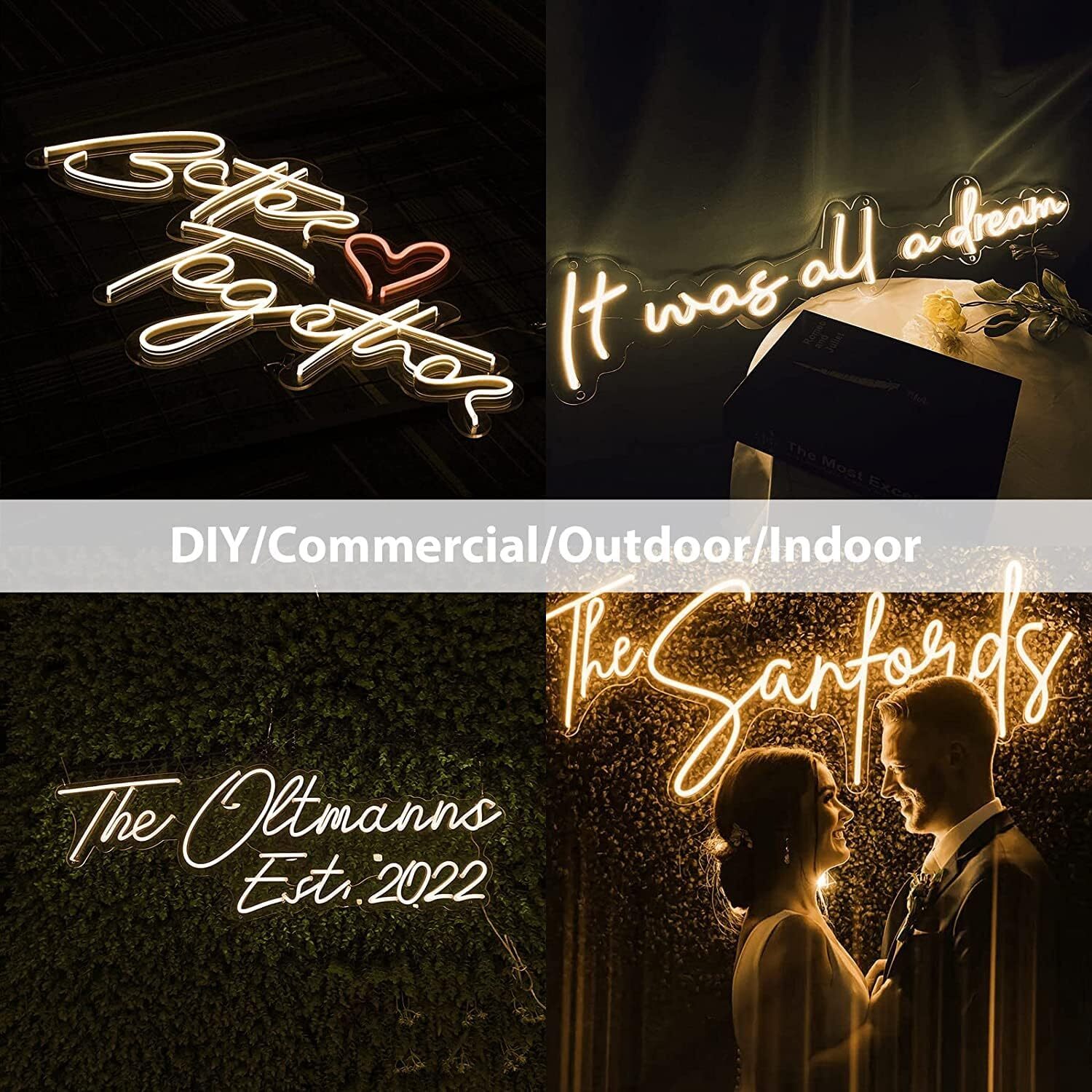 12V Flexible LED Strip Waterproof Sign Neon Lights Silicone Tube 1M 5M or 50M