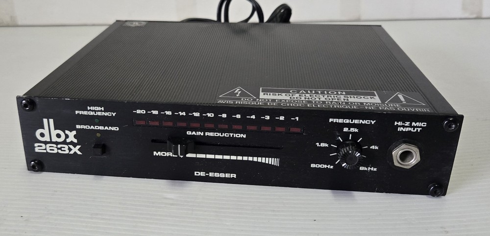 dbx 263X De-Esser Single Slider Signal Processor with Box Manual Rack Mount Kit
