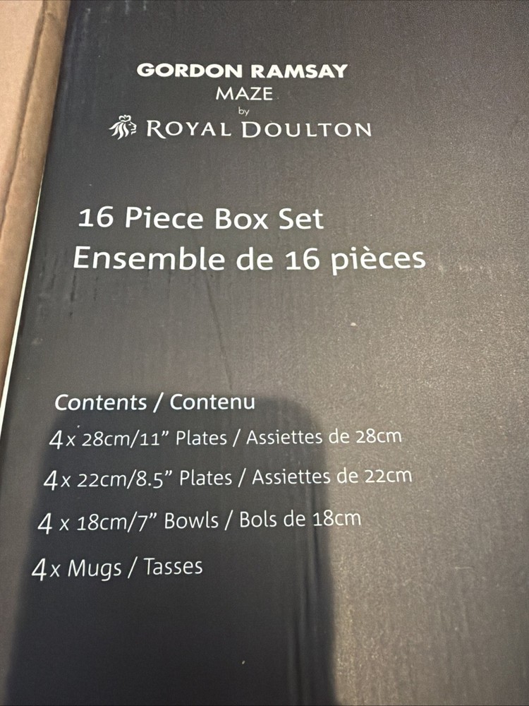 Exclusively for Gordon Ramsay Maze White 16-Piece Dinnerware Set