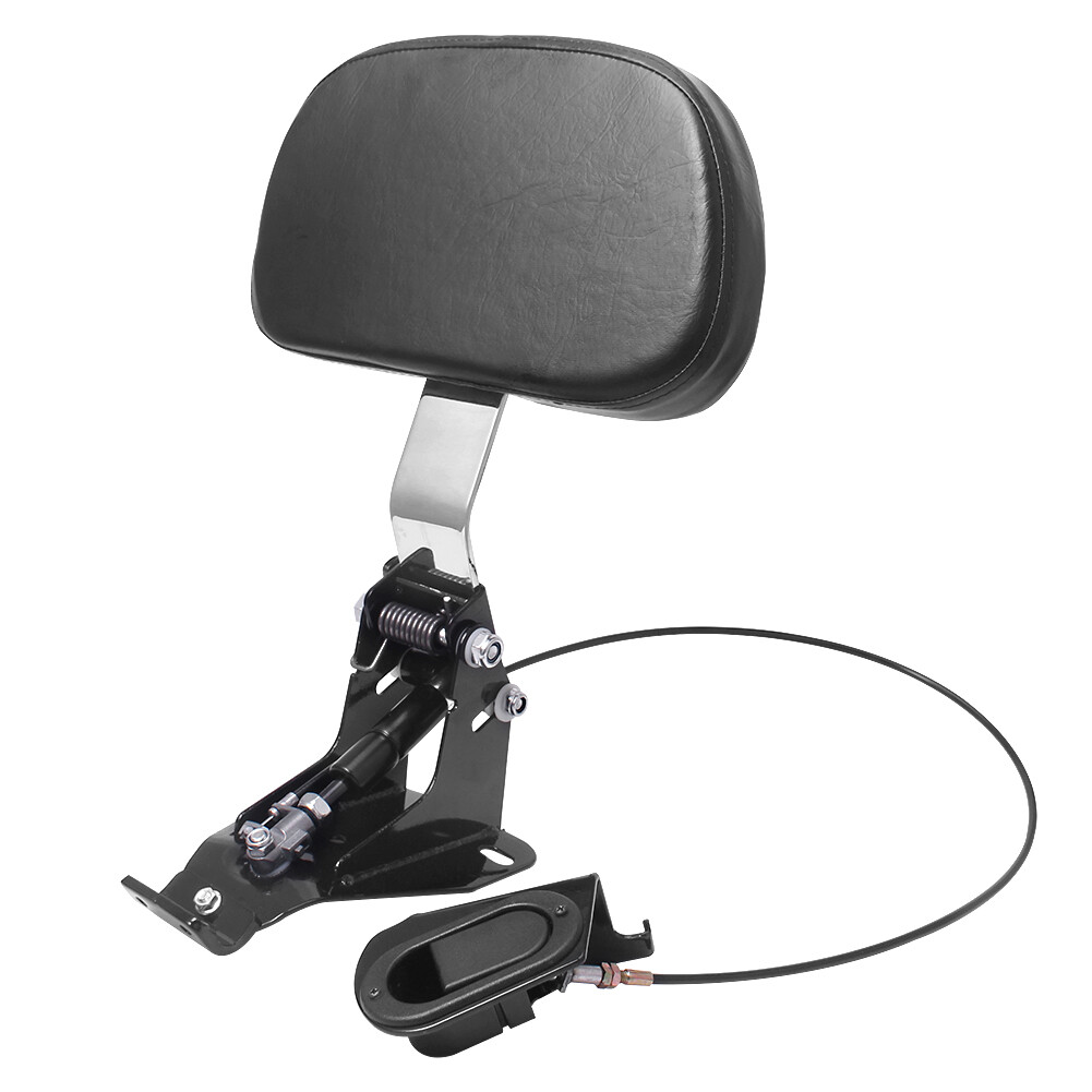 Adjustable Driver Rider Backrest w/ Mounting Kit For Harley Touring 2009-2023