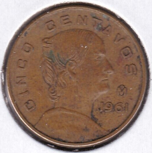 1961 Mexico 5 Centavos