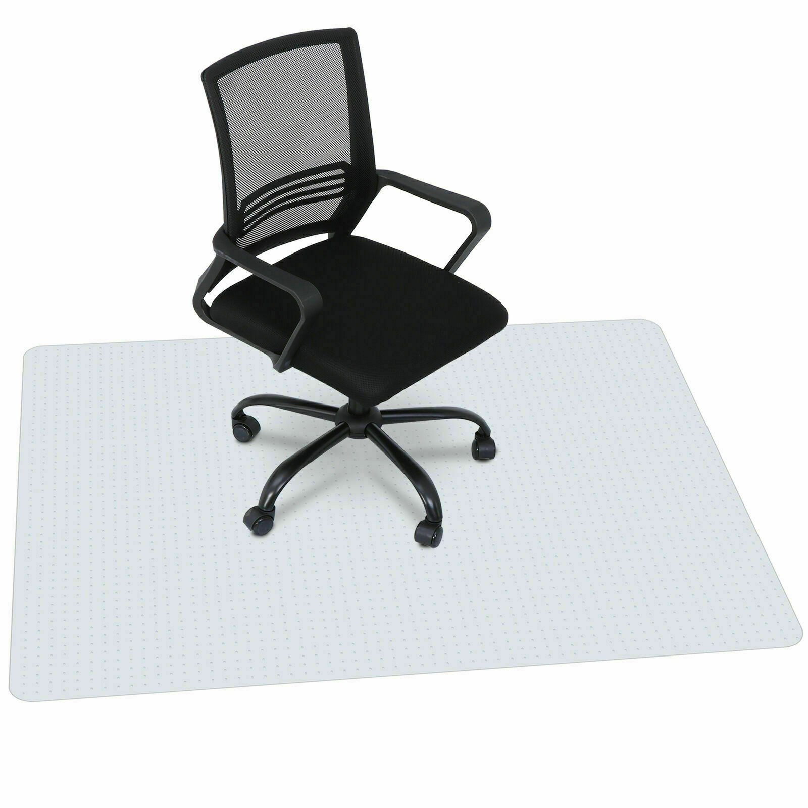 60.2X46.4 Inch Home Office Chair Mat PVC Floor Studded Back For Pile Carpet
