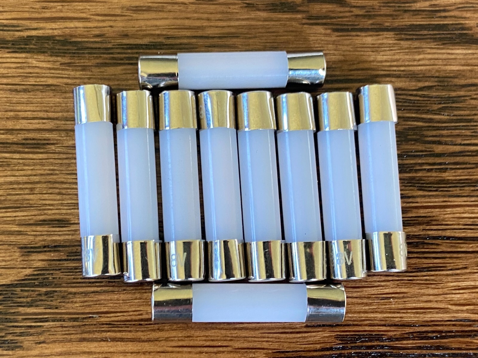 10 New Warm White Frosted 8V Fuse Lamp LED Light Bulbs Marantz No Hot Spots!