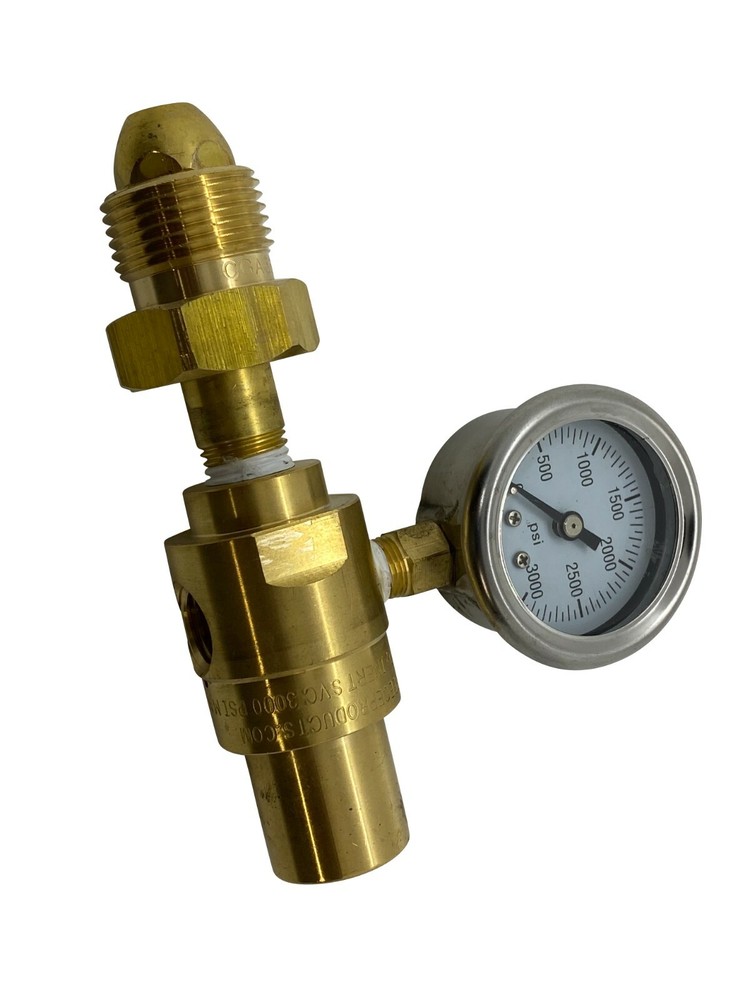 Nitrogen Single Gauge Fixed Flow Piston Regulator 150 PSI CGA 580