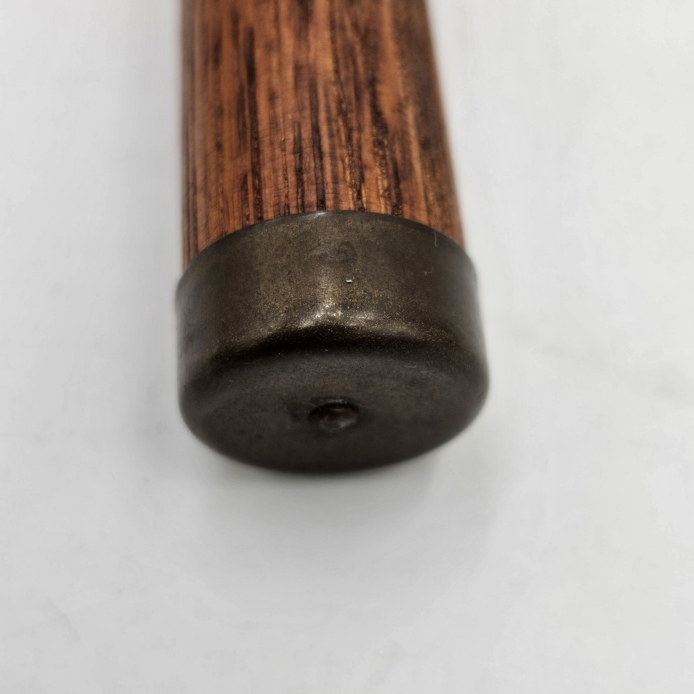 Vtg Wisecracker Nutcracker by Blockbusters | MCM Brutalist Solid Oak & Brass USA