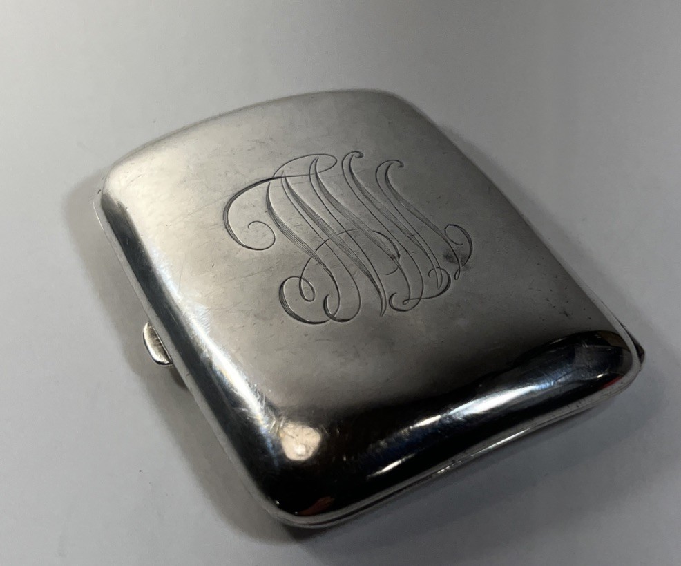 VTG Sterling Silver Cigarette Case heavy 80 grams
