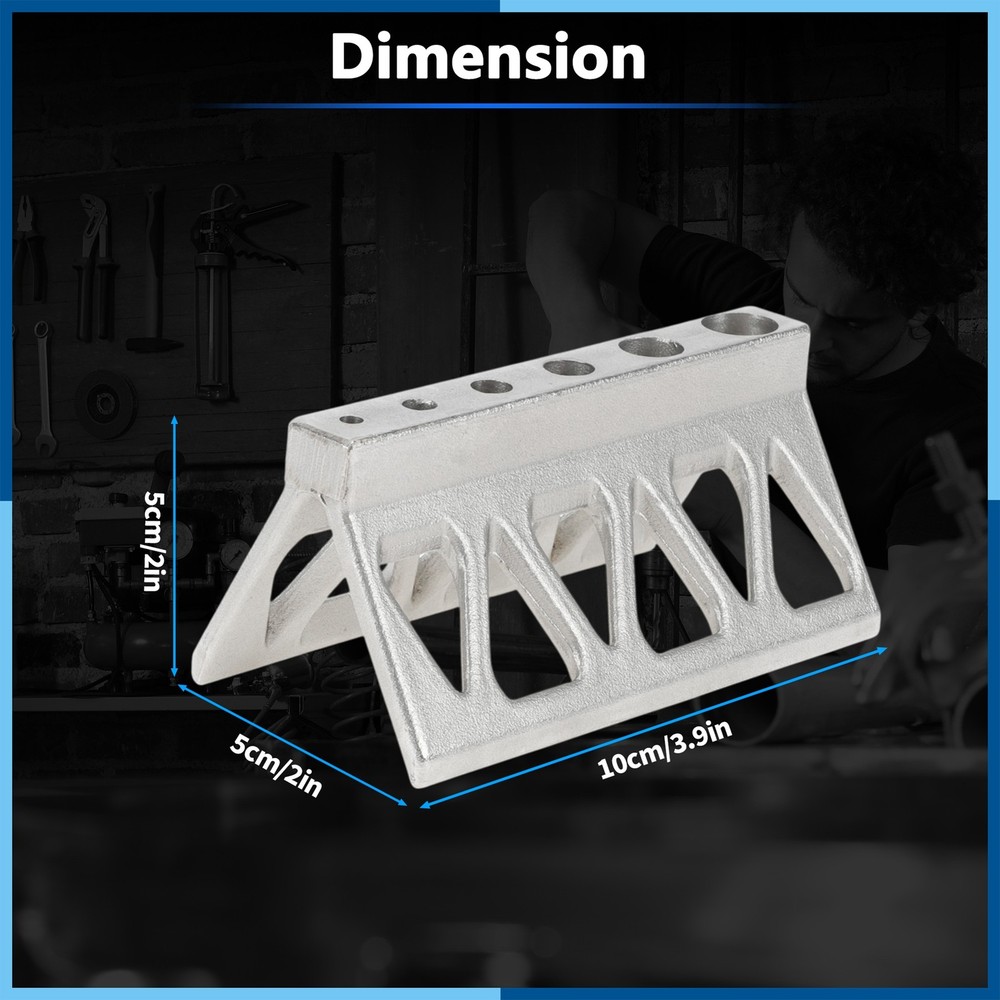 Handheld Pipe Drill Jig for Pipe,Cylinder Triangle Pipe Drilling Guide Block