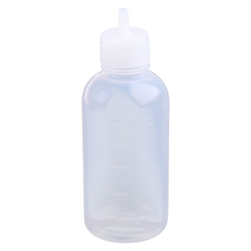 Kitchen Plastic Squeeze Bottle Refillable Condiment Container with 7 Nozzles