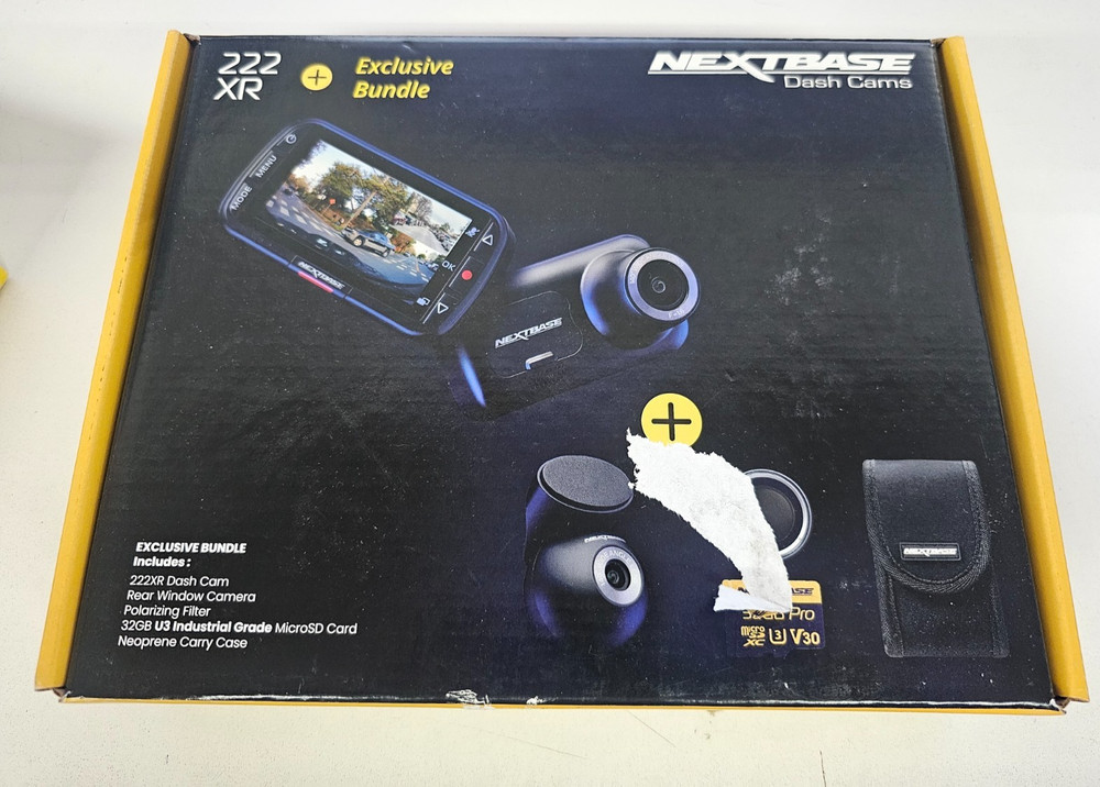 Nextbase 222XR Dash Camera + Rear Cam Bundle, Includes 32GB SD Card