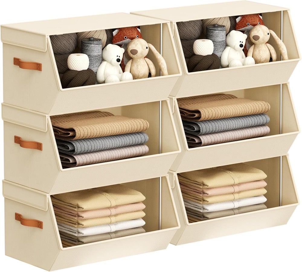 Stackable Closet Organizers & Storage Bins Open Front Closet Shelf Organizer
