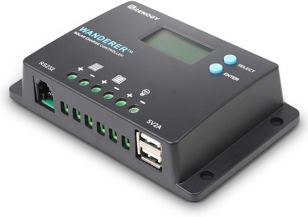 Wanderer 10A Solar Controller - Efficient PWM Design with Waterproof Housing
