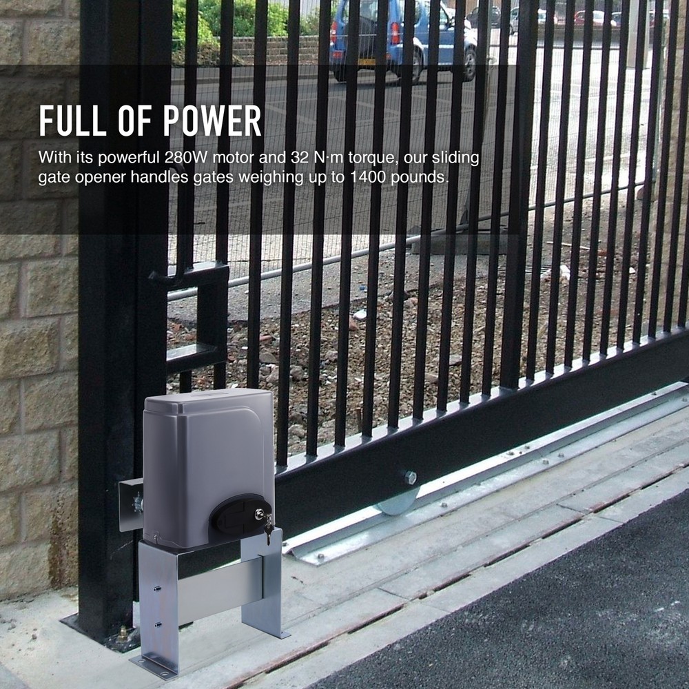 Sliding Gate Opener Electric Operator Remote Control Auto Roller 1400lbs TET