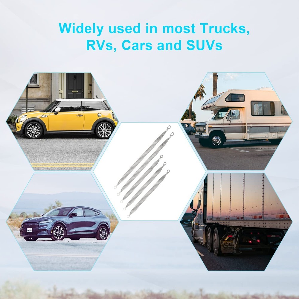 5× Universal Automotive Ground Strap Tinned Copper Car Engine Ground Strap Cable