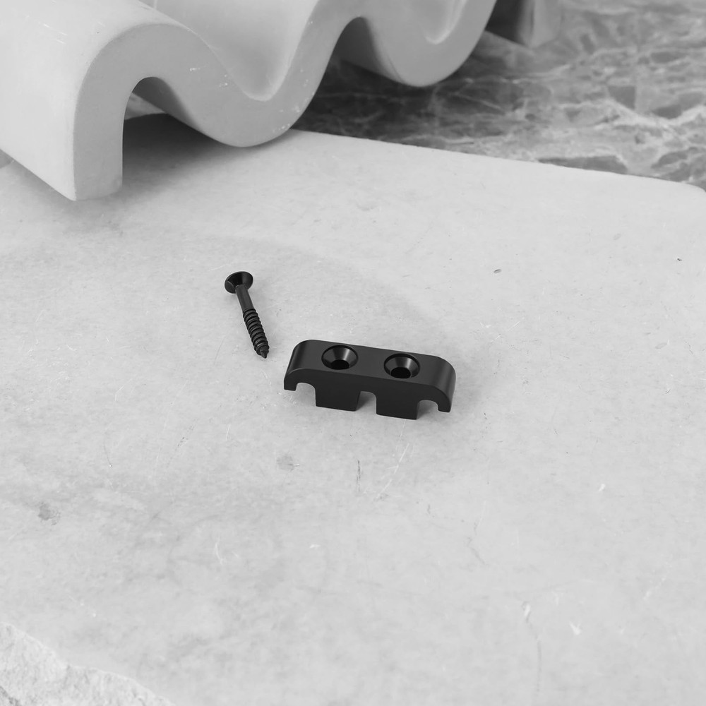 Micro Traders 2pcs Electroplated Black Bass Head Retainer 3-String Retainer...