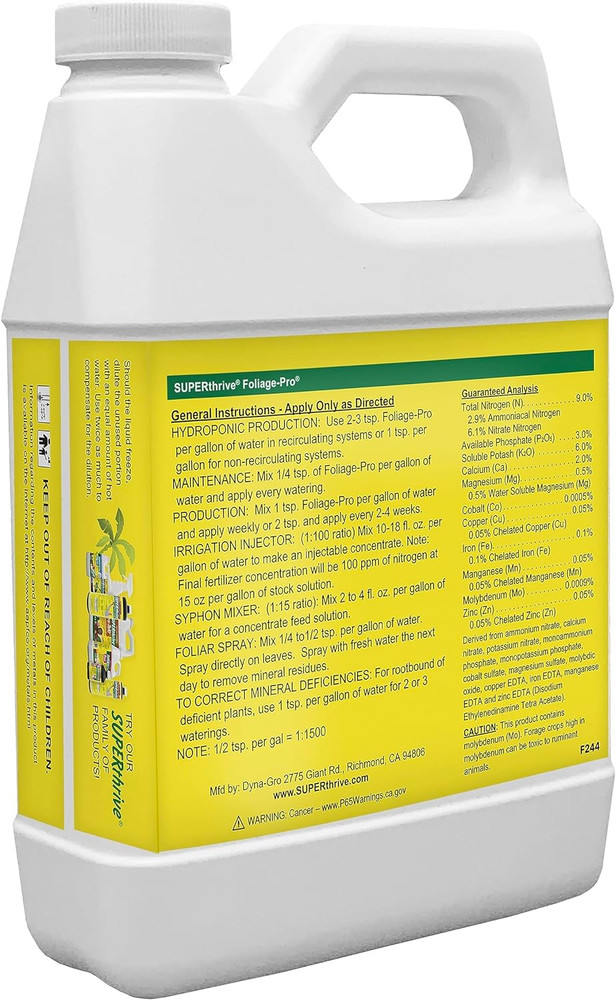 Foliage-Pro Nutrient, 1 Qt (DYFOL032)