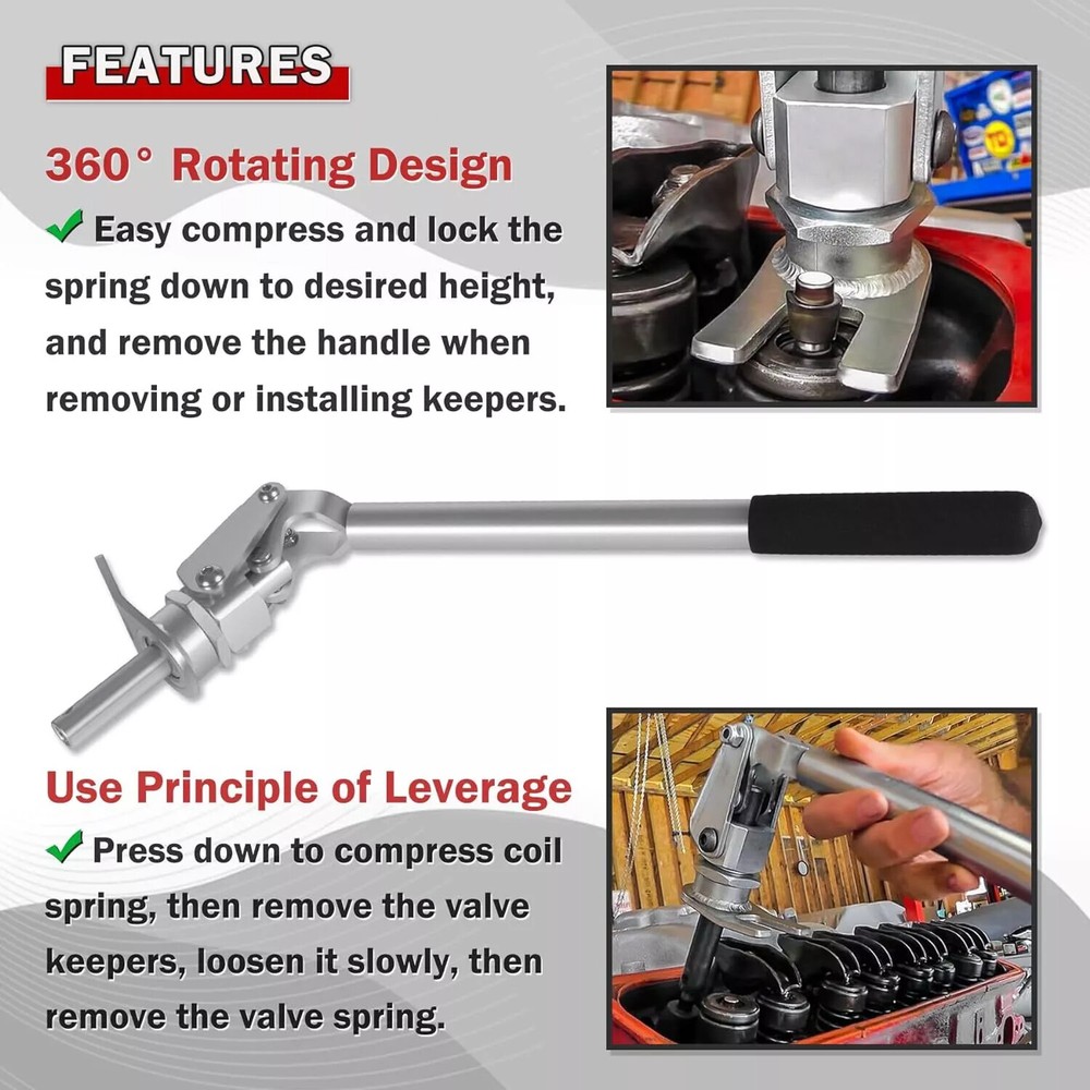 66784 Stud Mount Valve Spring Compressor Remove & Install for all 3/8" and 7/16"