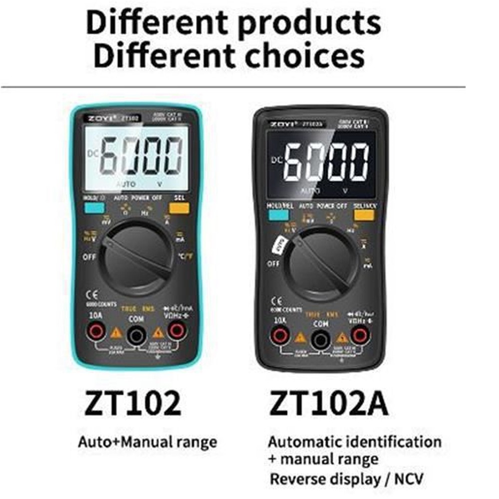 Auto Range(TRMS)6000 Counts Voltmeter Ohmmeter Tester Digital Multimeter Tester-