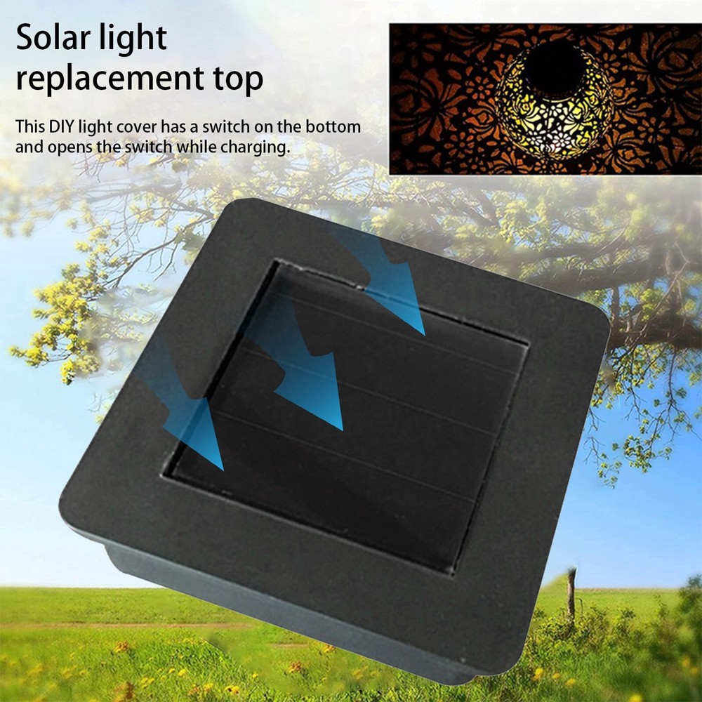 Solar-Light Replacement Top Square Solar Panel Top Replacement
