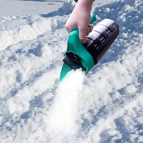 Salt Spreader for Snow, Ice Melt Spreader, Multiple Adjustable Handheld Sizes