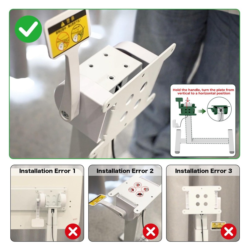 Mobile Standing Desk, Height Adjustable Left/Right Overbed Bedside Table, 90°...