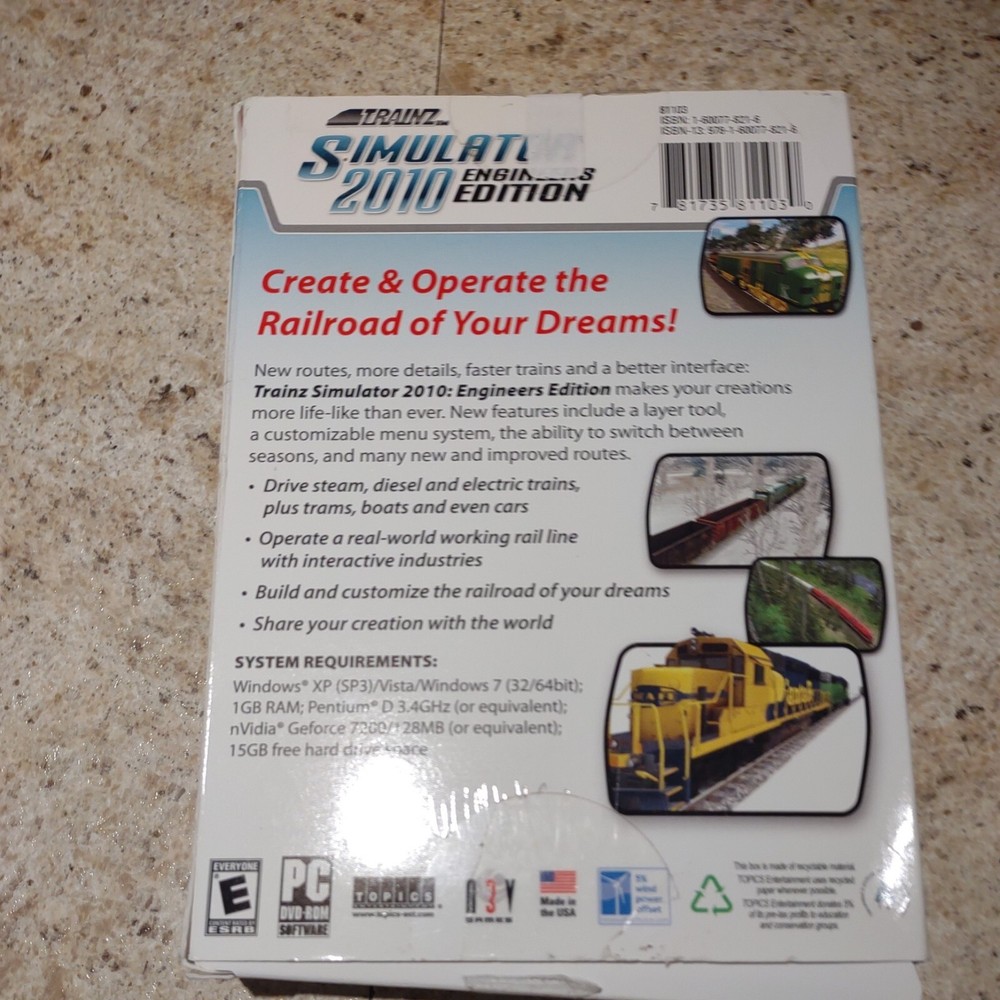 Trainz Simulator 2010 (Engineers Edition) (PC, 2010) DVD-ROM software tropics
