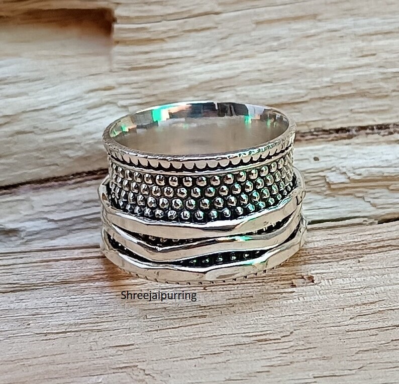 925 Sterling Silver Spinner Band Ring Statement Ring Handmade Ring All size