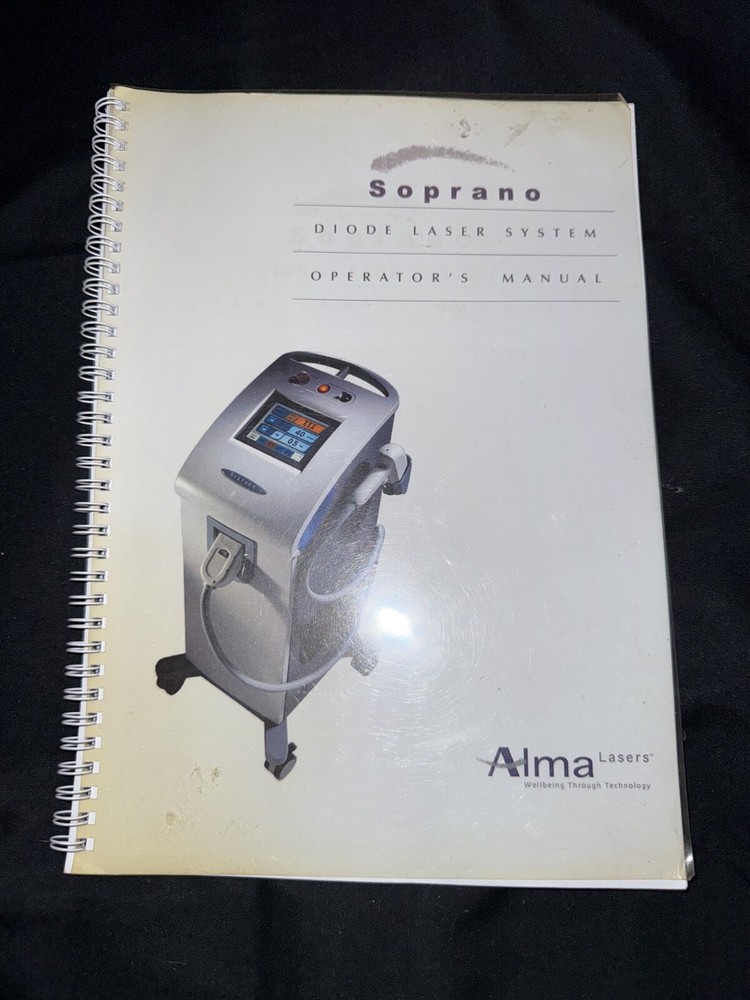 Alma Soprano Diode Laser System Operator's Manual