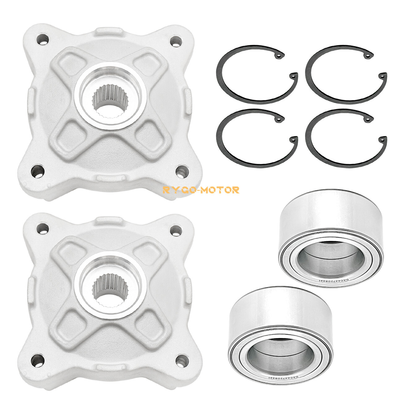 Front Wheel Hubs & Bearings & Studs Kits for Polaris RZR 800 RZR S 800 2008-2014