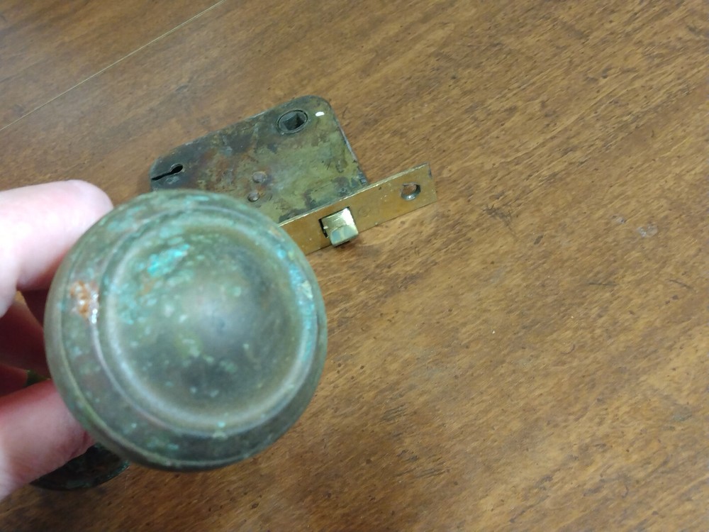 Antique Yale & Towne Mortise Interior Locks w/ Knobs NO KEYS