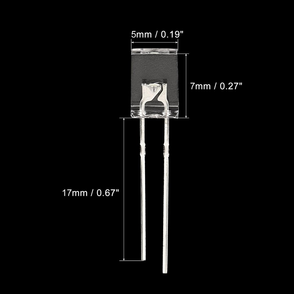 150Pcs 2x5x7mm Light Diode Rectangular Bright Clear LED Lamp Bulb Blue