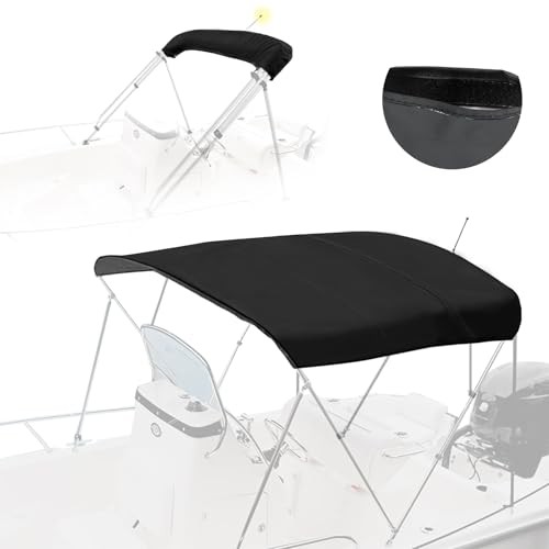 4 Bow Bimini Top Replacement Canvas with Stern Light Hole and Storage Boot,