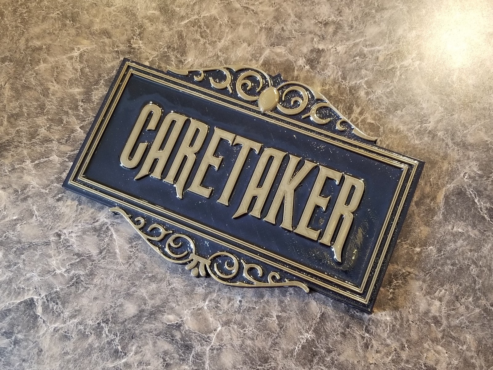 Haunted Mansion Inspired Prop Sign / Plaque Replica Caretaker Disney Home Decor